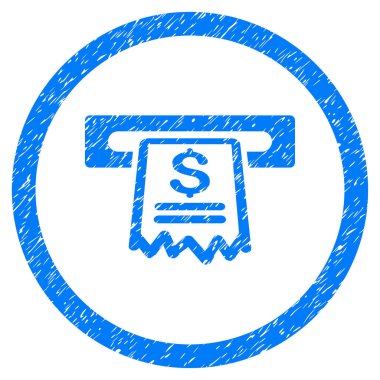 Kasiyer alış irsaliyesi grenli simgesi yuvarlak