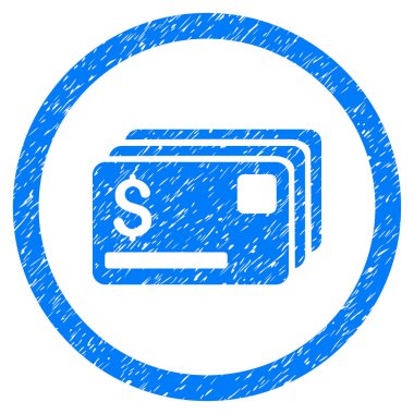 Kredi kartları grenli simgesi yuvarlak