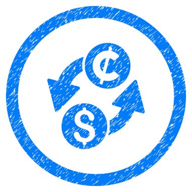 Doları Cent Exchange grenli simgesi yuvarlak