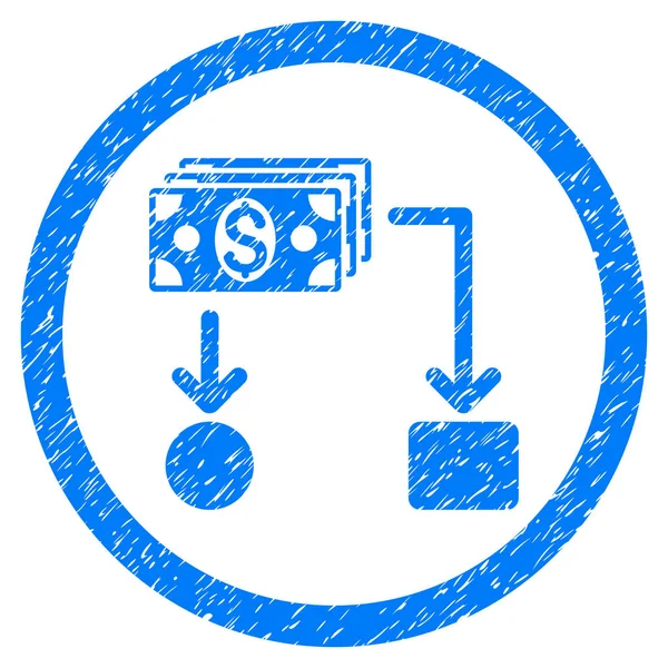 Cashflow afgerond korrelig pictogram — Stockvector