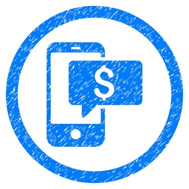 Para telefon Sms grenli simgesi yuvarlak