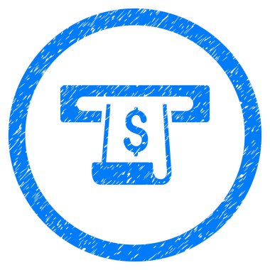 Kağıt giriş yuvası grenli simgesi yuvarlak