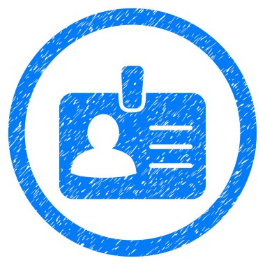 Kişi rozet grenli simgesi yuvarlak