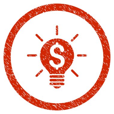 İş fikri ampul grenli simgesi yuvarlak