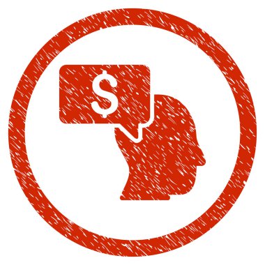 İş adamı fikri grenli simgesi yuvarlak