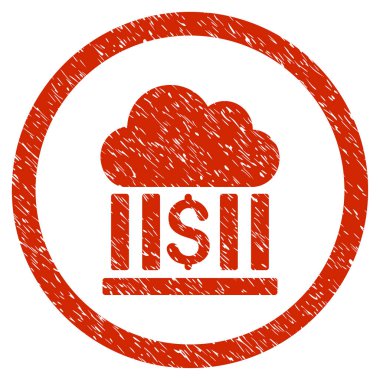 Bulut banka grenli simgesi yuvarlak