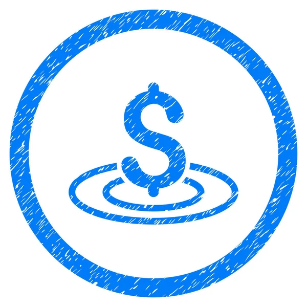 Geld gebied afgerond korrelig pictogram — Stockvector