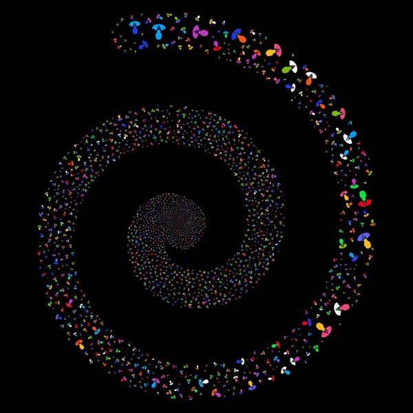 Gestionnaire Feux d'artifice Spirale — Image vectorielle