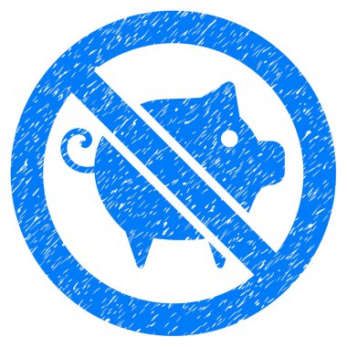 Domuz simgesi Grunge filigran yasak