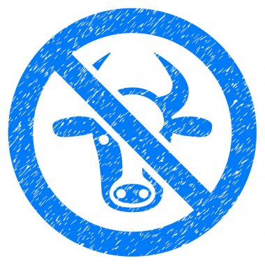 Yasak sığır simgesi Grunge filigran