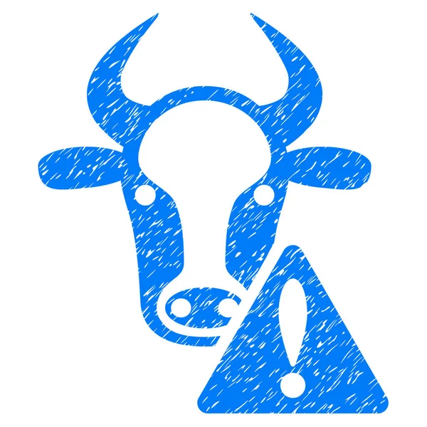 Cow Varning ikon Grunge vattenstämpel — Stock vektor