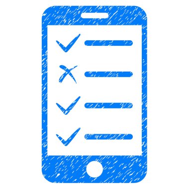 Telefon denetim listesi simgesini Grunge filigran