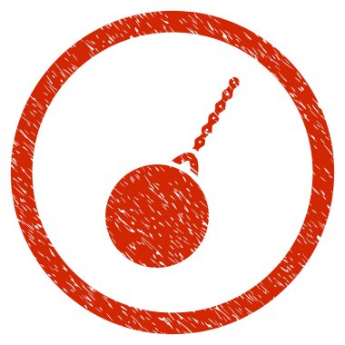 İmha çekiç grenli simgesi yuvarlak