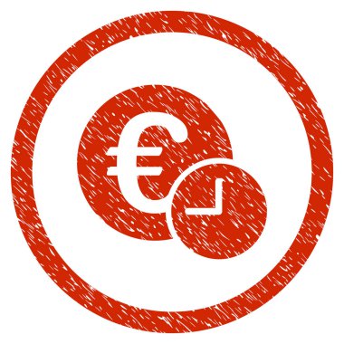 Euro kredi grenli simgesi yuvarlak