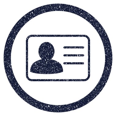 Hesap kartı grenli simgesi yuvarlak