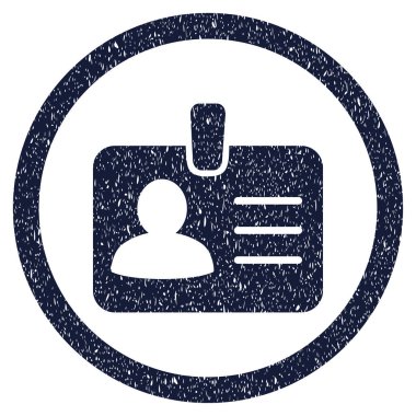 Kişi rozet grenli simgesi yuvarlak