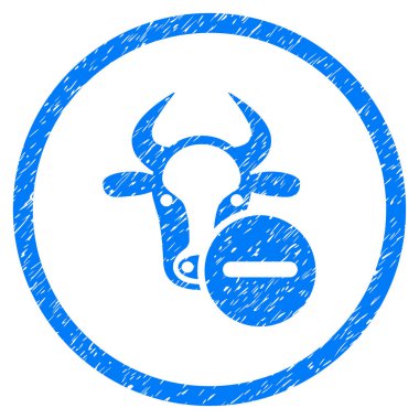 İnek Kaldır grenli simgesi yuvarlak