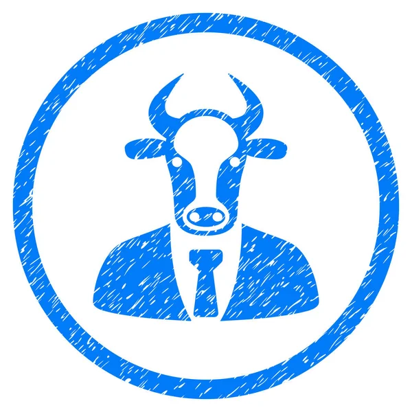 Bull Boss rundade kornig ikonen — Stock vektor