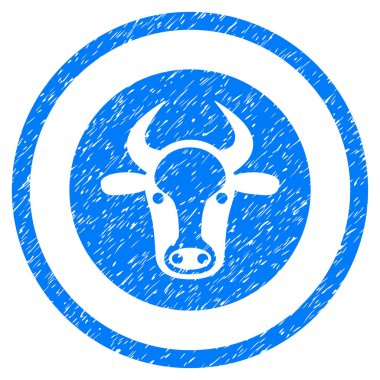 Grenli simgesi boğa başı yuvarlak