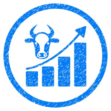 Sığır grafik büyümek yuvarlak grenli simgesi