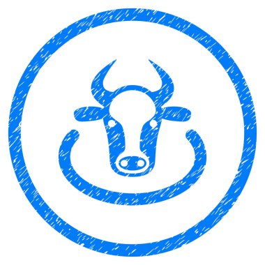 İnek alan grenli simgesi yuvarlak