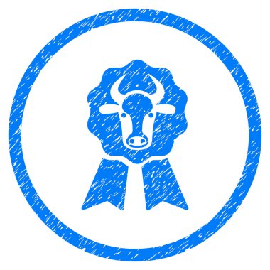 İnek Ödülü mühür grenli simgesi yuvarlak