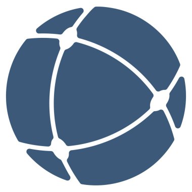 Internet küre düz vektör simgesi