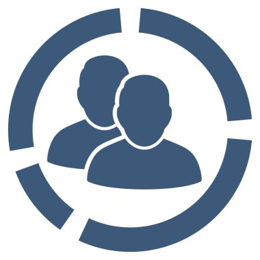 Kullanıcı diyagram düz vektör simgesi