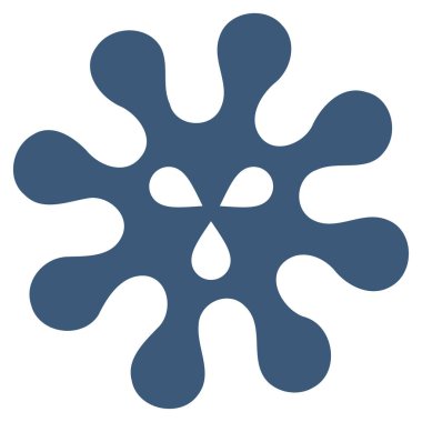 Virüs düz vektör simgesi