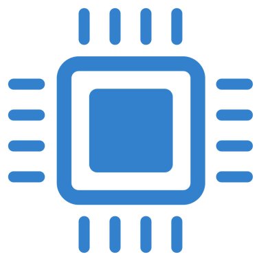 İşlemci Düz Vektör Simgesi