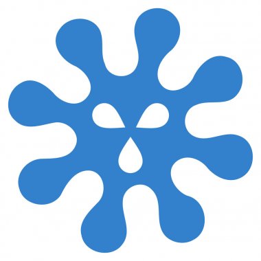 Virüs düz vektör simgesi