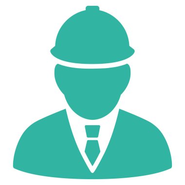 Mühendis düz vektör simgesi