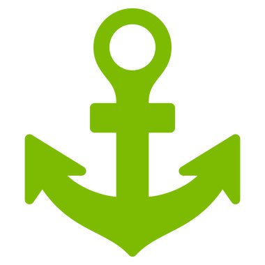 anchor düz vektör simgesi