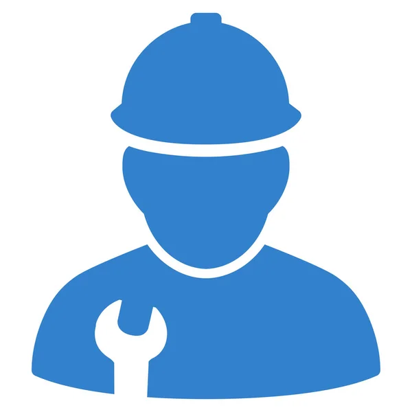 Worker Flat Vector Icon — Stock Vector