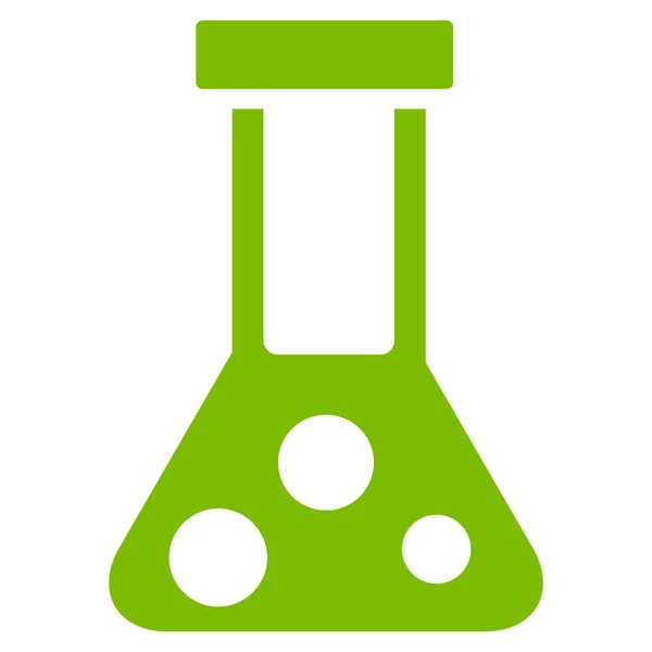 화학 플라스 크 평면 벡터 아이콘 — 스톡 벡터