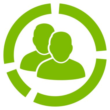 Kullanıcı diyagram düz vektör simgesi