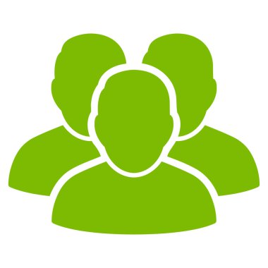 Kullanıcı grubu düz vektör simgesi