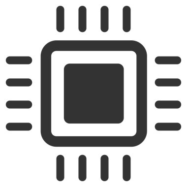 İşlemci Düz Vektör Simgesi