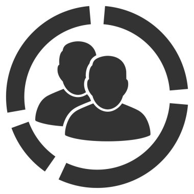 Kullanıcı diyagram düz vektör simgesi