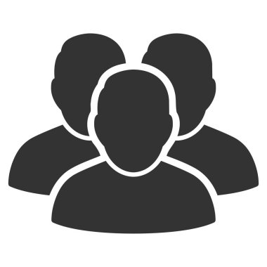 Kullanıcı grubu düz vektör simgesi