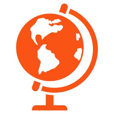 dünya düz vektör simgesi