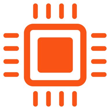 İşlemci Düz Vektör Simgesi