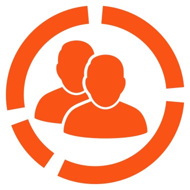 Kullanıcı diyagram düz vektör simgesi