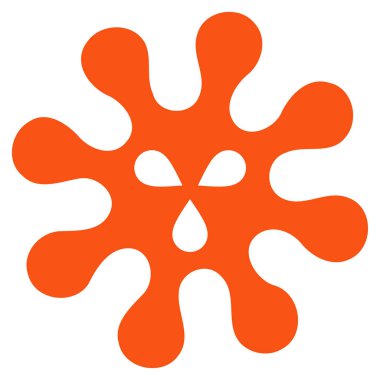 Virüs düz vektör simgesi