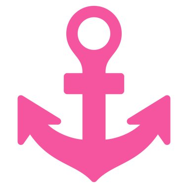 anchor düz vektör simgesi