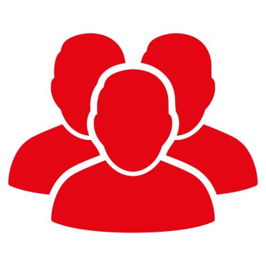 Kullanıcı grubu düz vektör simgesi