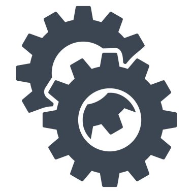 dişliler düz vektör simgesi