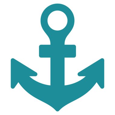 anchor düz vektör simgesi