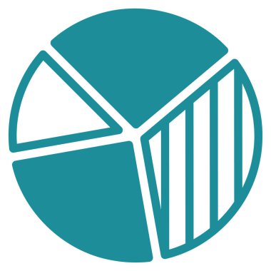 Pasta grafiği düz vektör simgesi