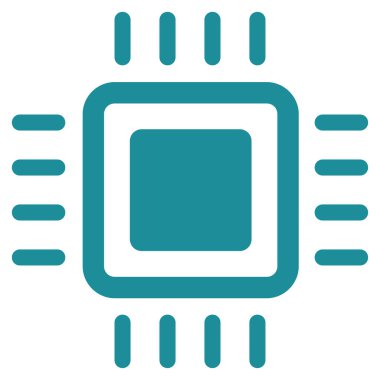 İşlemci Düz Vektör Simgesi